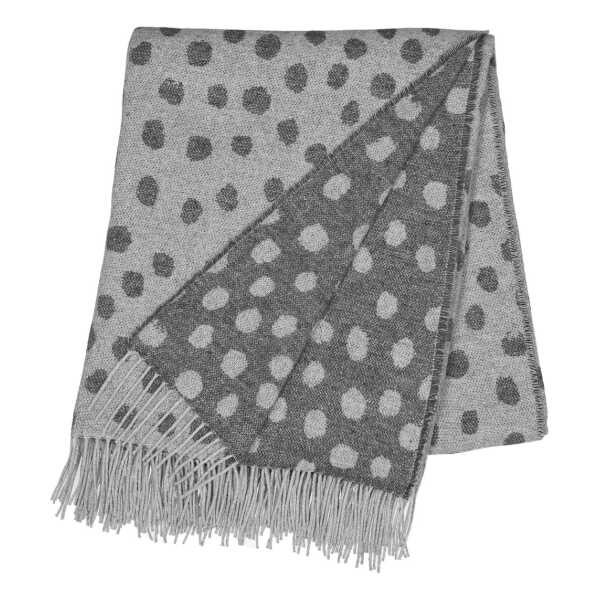 Scandi Living Droplets Baumwolldecke 130 x 185cm Grau