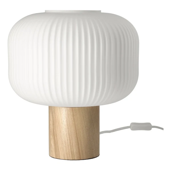 Scandi Living Fair Tischleuchte 34,5cm Milchglas-Esche