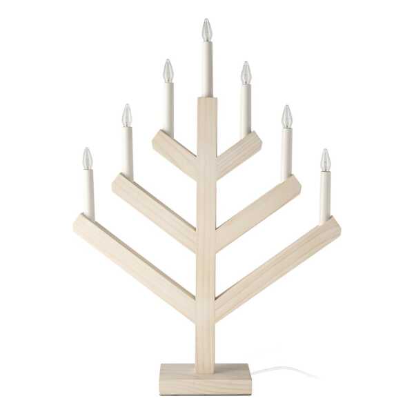 Scandi Living Pine Adventskerzenhalter 62cm Weißlasiert