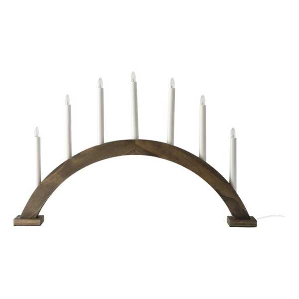 Scandi Living Sky Adventskerzenhalter gebogen 41cm Dunkel gebeizt