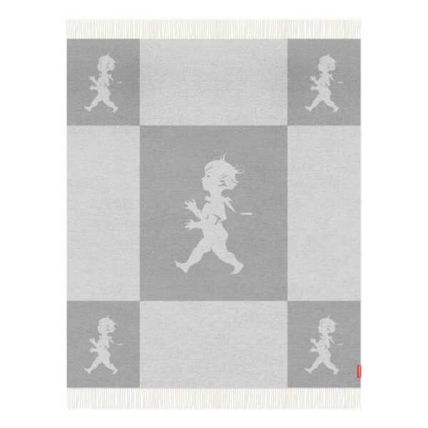 Solstickan Design Solstickan Decke Merinowolle 130 x 170 cm Hellgrau