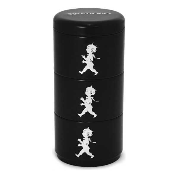 Solstickan Design Solstickan Dose 3-geteilt Ø 8,5 cm Schwarz