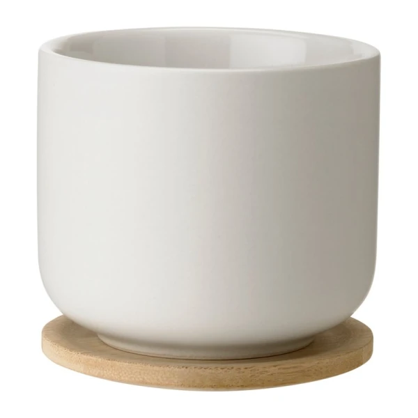 Stelton Theo Becher mit Untersetzer Sand