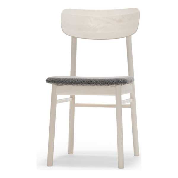 Stolab Prima Vista Stuhl weißgeölte Birke Tyg blues 9202 Braun-beige