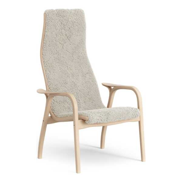 Swedese Lamini Kindersessel lackierte Buche/Schaffell Moonlight (beige)