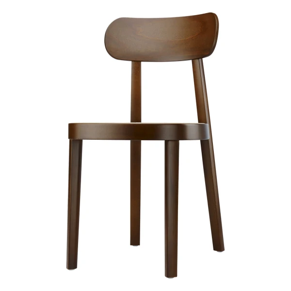 Thonet - 118 Stuhl, Rohrgeflecht mit Kunststoffstützgewebe, Nussbaum TP 24 / Buche gebeizt