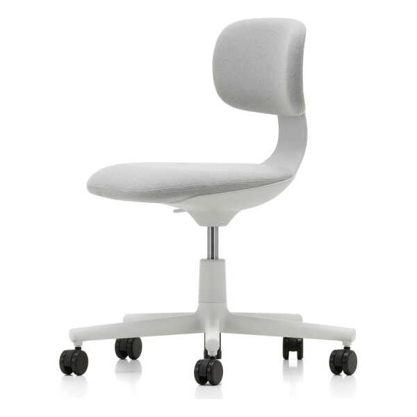 Vitra - Rookie Bürostuhl, soft grey / Plano cremeweiß / sierragrau (Hartbodenrollen)