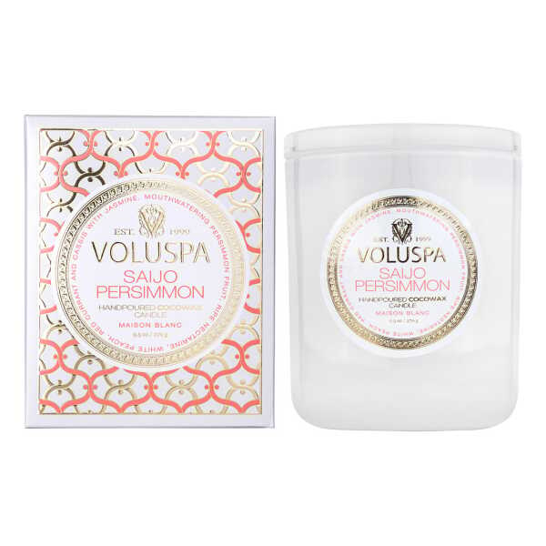 Voluspa Classic Maison Blanc Duftkerze 60 Stunden Saijo Persimmon