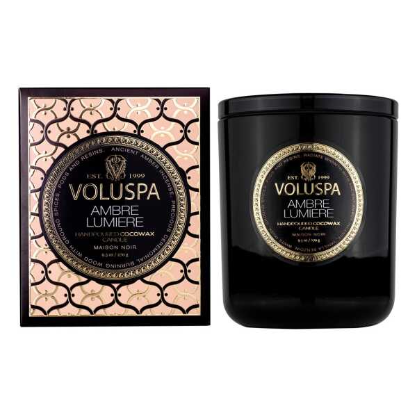 Voluspa Classic Maison Noir Duftkerze 60 Stunden Ambre Lumiere