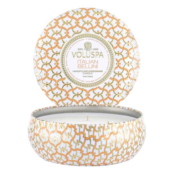 Voluspa Maison Blanc 3-wick Tin Duftkerze 40 Stunden Italian Bellini
