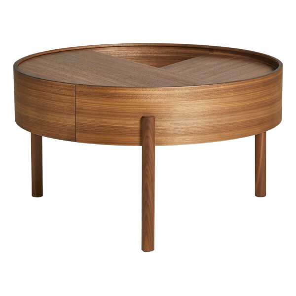 Woud Arc Beistelltisch Ø66cm Walnuss