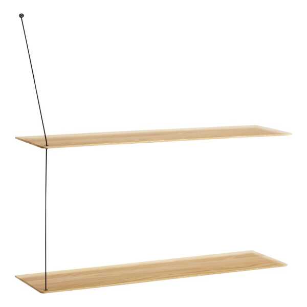 Woud Stedge Wandregal 80cm Weiß-pigmentierte Eiche