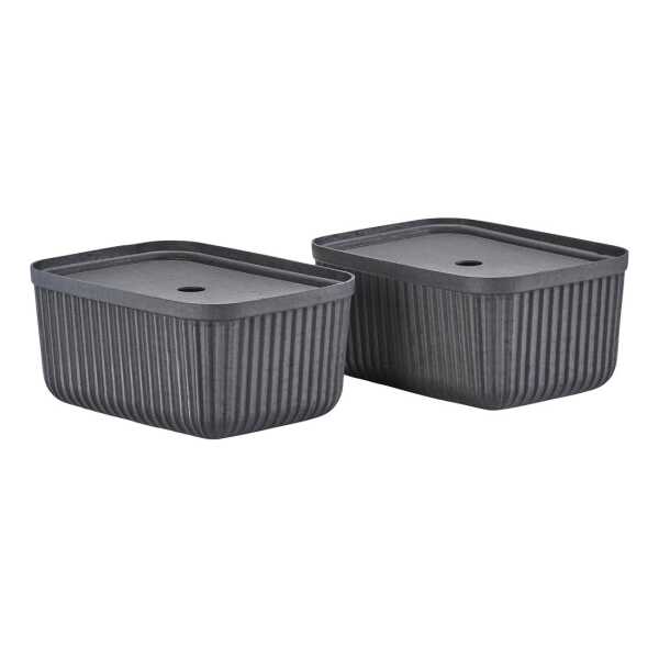 Zone Denmark Pulp Aufbewahrungsbox 23x32 cm 2er-Pack Black
