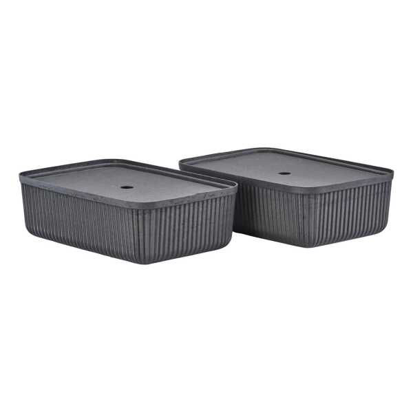 Zone Denmark Pulp Aufbewahrungsbox 32x48 cm 2er-Pack Black