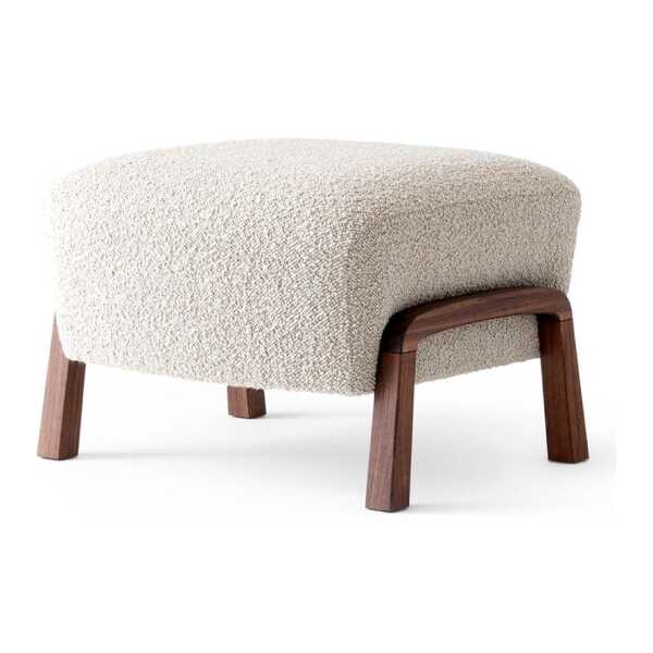 &Tradition Wulff ATD3 Fußhocker Karakorum 003 beige-Walnussbeine