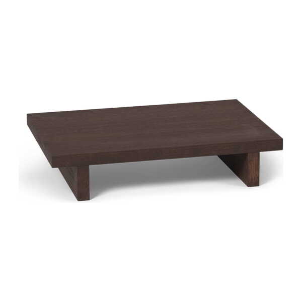 ferm LIVING - Kona Low Beistelltisch, 49 x 33,5 cm, Eiche dunkel gebeizt
