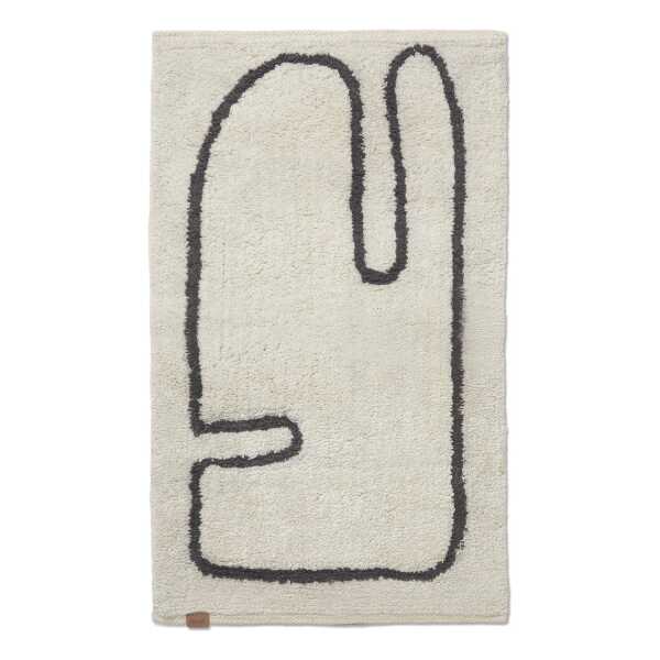 ferm LIVING Lay Badezimmerteppich 50 x 70cm Off white-coffee
