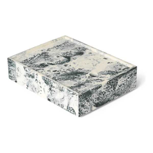 ferm LIVING Mist Aufbewahrungsbox 15x20 cm Emerald-off white