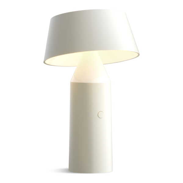 marset - Bicoca Akku LED Tischleuchte, H 22,5 x ⌀ 14 cm, off-white