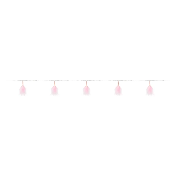Dun Lichterkette Federn Rosa