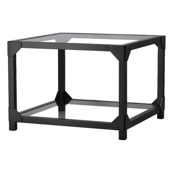 Gärsnäs Bleck Couchtisch 55x55 cm Glas Buche-Schwarz gebeizt