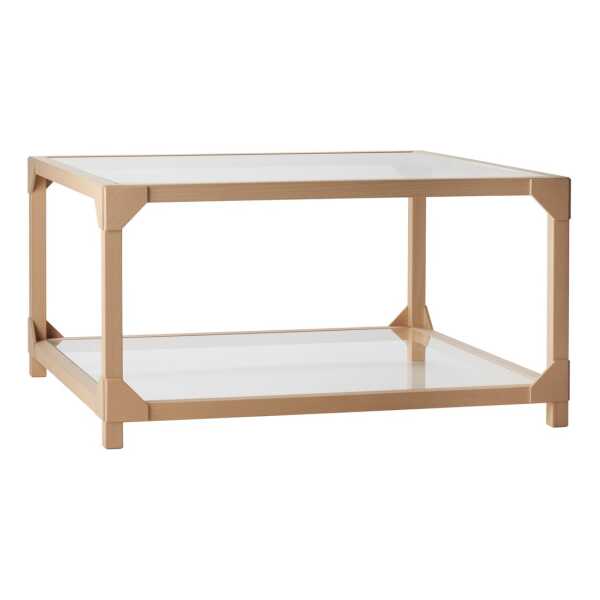 Gärsnäs Bleck Couchtisch 75x75 Glas Buche-Natur