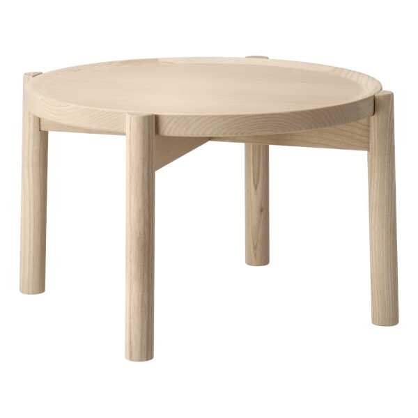 Gärsnäs Elna Couchtisch Esche-white-Ø40 cm