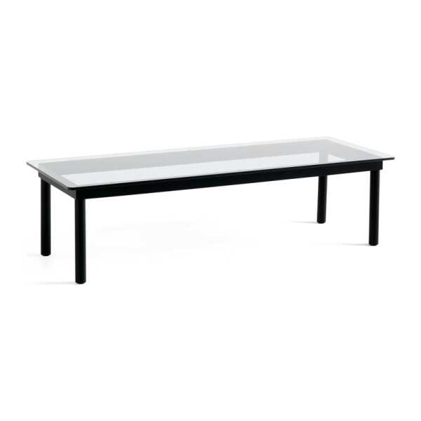 HAY Kofi Couchtisch Black oak-clear glass, 50 cm
