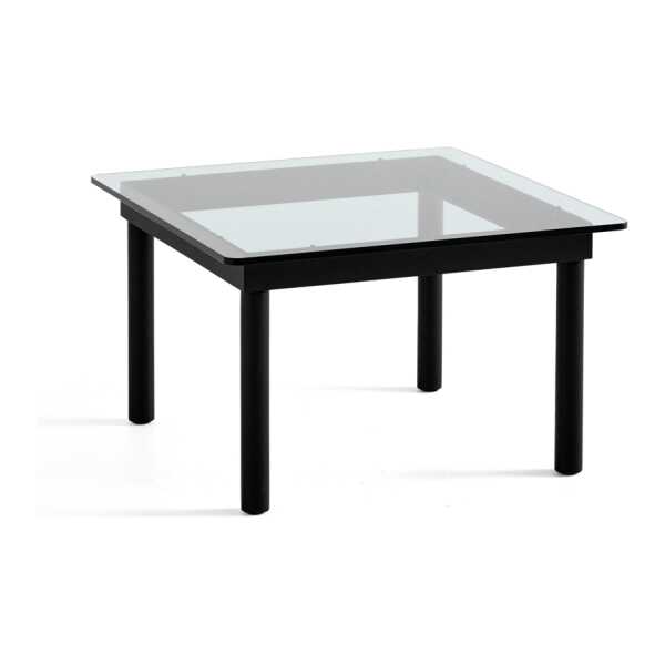 HAY Kofi Couchtisch Black oak-clear glass, 60 cm