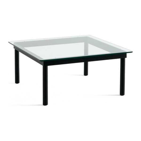 HAY Kofi Couchtisch Black oak-clear glass, 80 cm