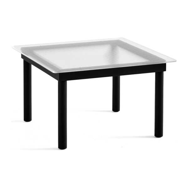 HAY Kofi Couchtisch Black oak-ribbed glass, 60 cm