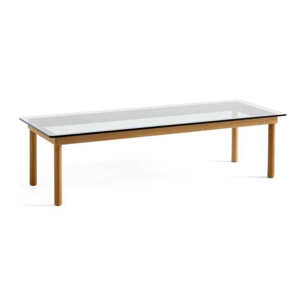 HAY Kofi Couchtisch Oak-clear glass, 50 cm
