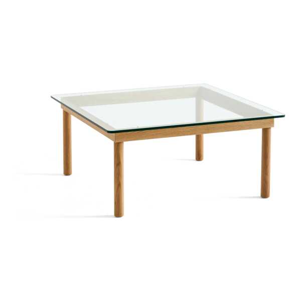 HAY Kofi Couchtisch Oak-clear glass, 80 cm