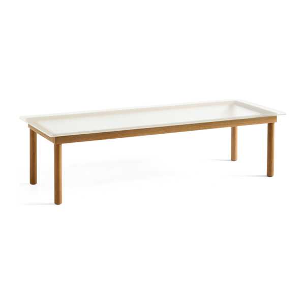 HAY Kofi Couchtisch Oak-ribbed glass, 50 cm