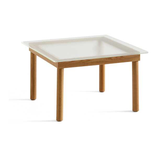 HAY Kofi Couchtisch Oak-ribbed glass, 60 cm