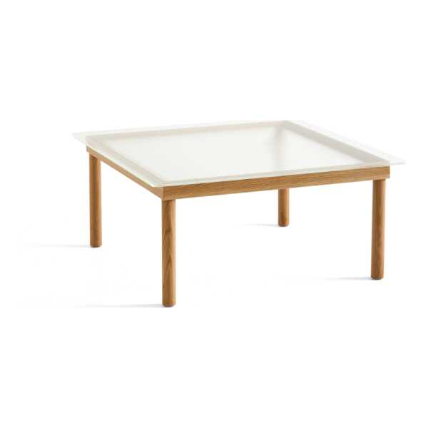 HAY Kofi Couchtisch Oak-ribbed glass, 80 cm