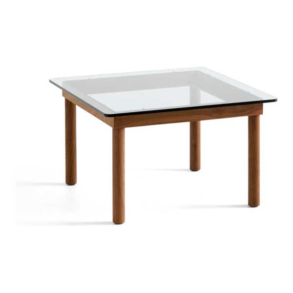 HAY Kofi Couchtisch Walnut-clear glass, 60 cm