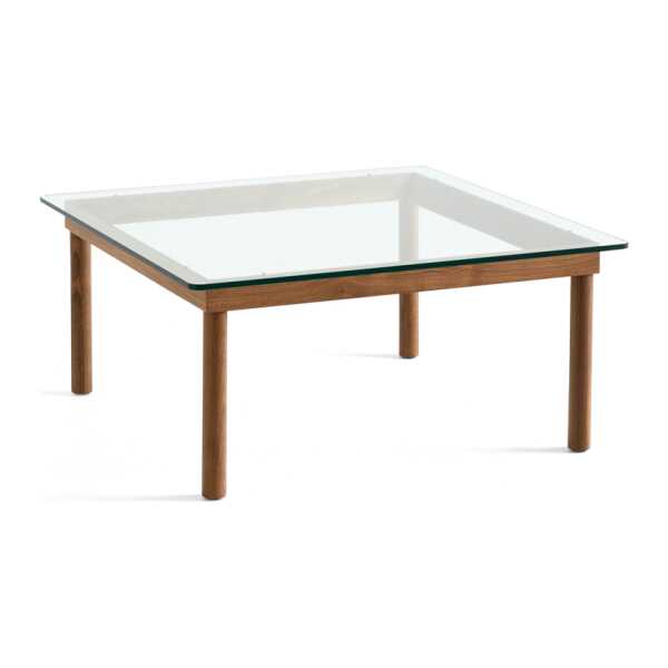 HAY Kofi Couchtisch Walnut-clear glass, 80 cm