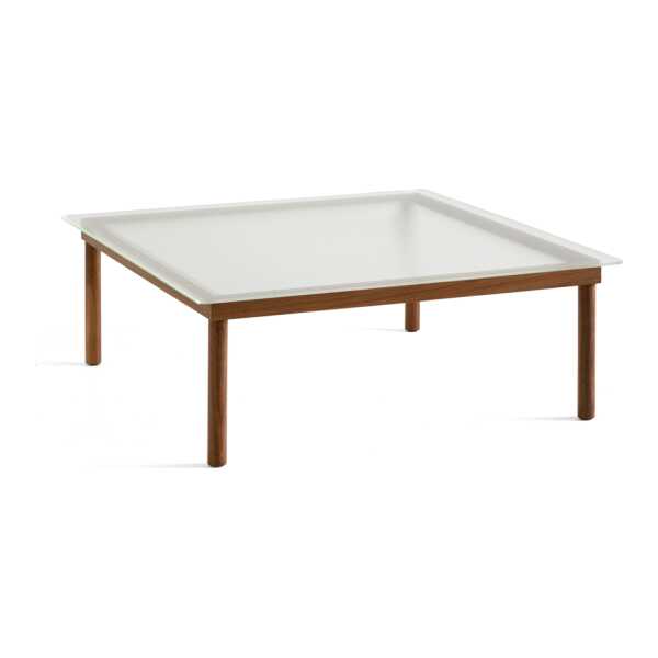 HAY Kofi Couchtisch Walnut-ribbed glass, 100 cm
