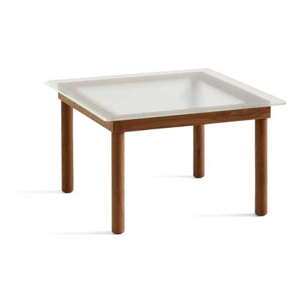 HAY Kofi Couchtisch Walnut-ribbed glass, 60 cm