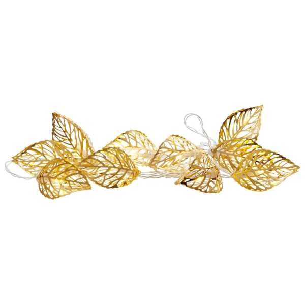 Leaf Lichterkette Gold