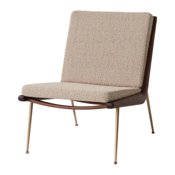 &Tradition Boomerang HM1 Sessel Karakorum 003 beige-Walnussbeine geölt