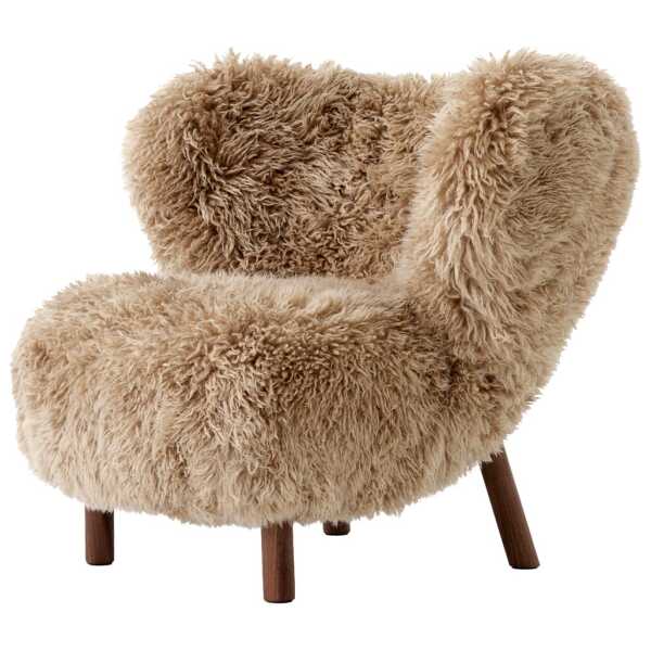 &Tradition Little Petra VB1 Sessel Walnuss geölt-Sheepskin honey