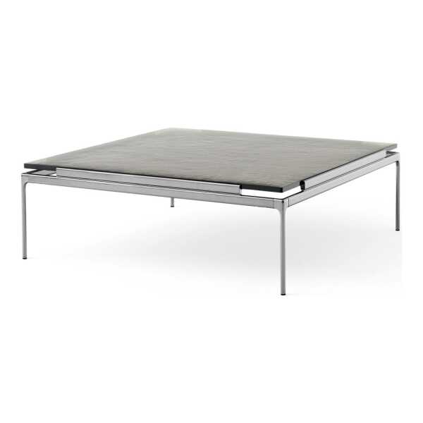 &Tradition Sett LN13 Couchtisch Smoked cast glass-dark chrome
