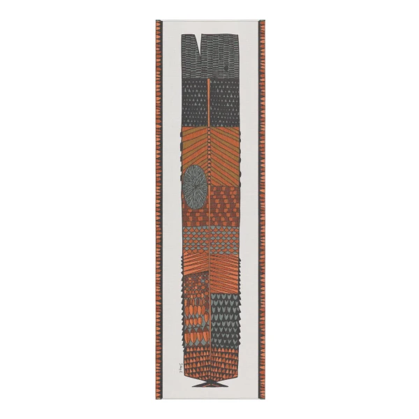 Ekelund Linneväveri Netzmuster Tischläufer 35x120 cm Braun