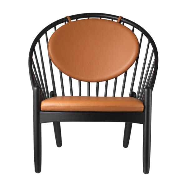 FDB Møbler J166 Jørna Stuhl Oak black painted-cognac leather