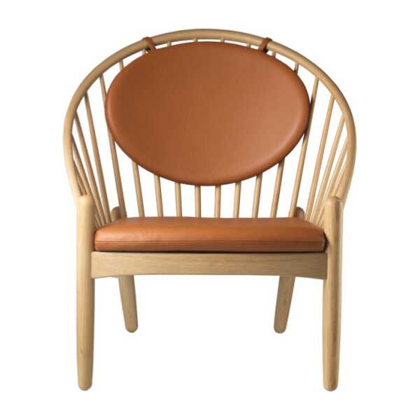 FDB Møbler J166 Jørna Stuhl Oak nature lacquered-cognac leather