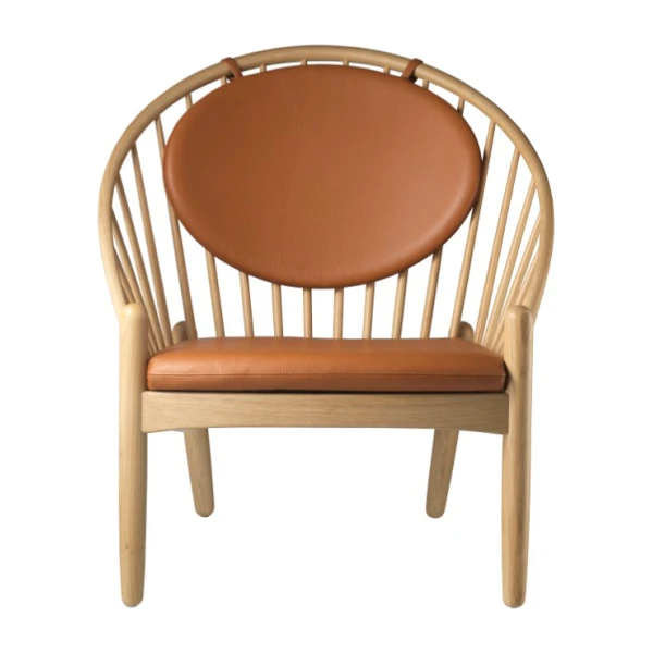 FDB Møbler J166 Jørna Stuhl Oak nature lacquered-cognac leather