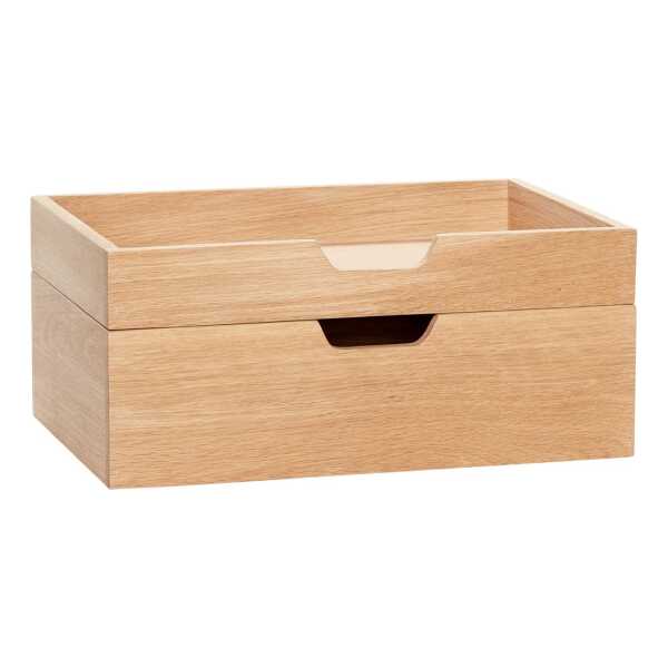 Hübsch Note Aufbewahrungsbox Set von 2 Eiche
