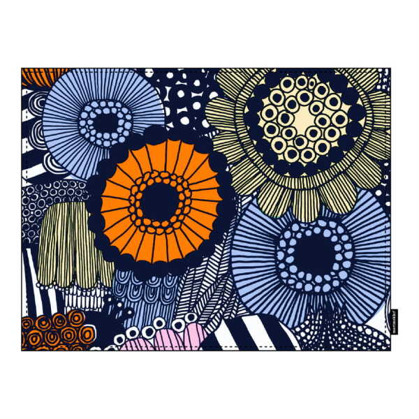 Marimekko - Pieni Siirtolapuutarha Tischset, 31 x 42 cm, weiß / hellgelb / orange / hellblau
